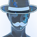 hologram: with a hat